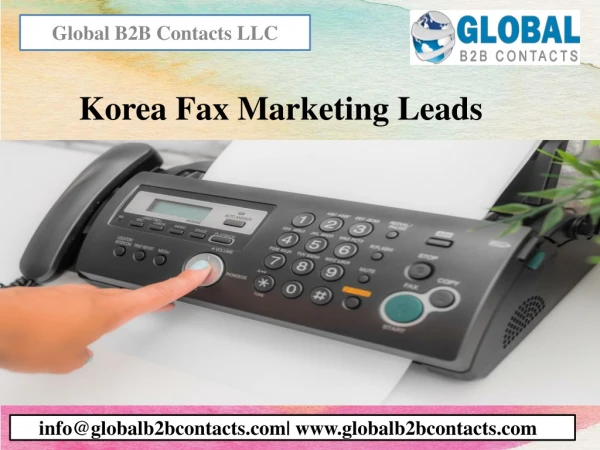 Korea Fax Marketing Leads