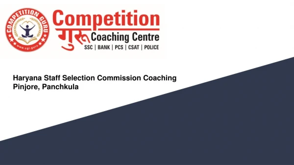 Haryana Staff Selection Commission Coaching in Pinjore, panchkula