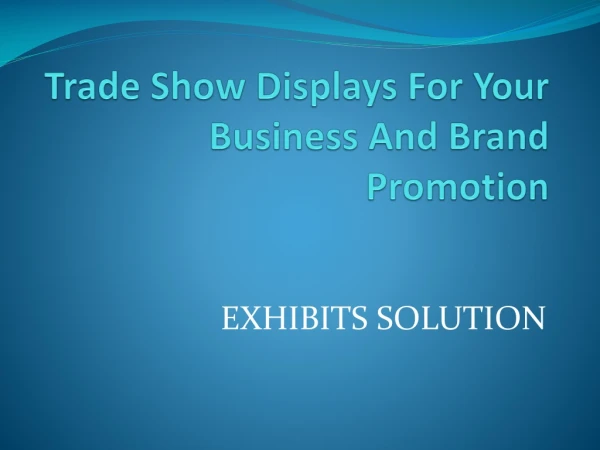 Trade Show Displays And Exhibits 