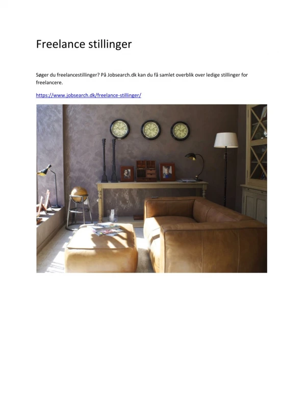 freelance stillinger