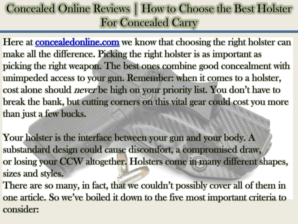 concealed online reviews how to choose the best