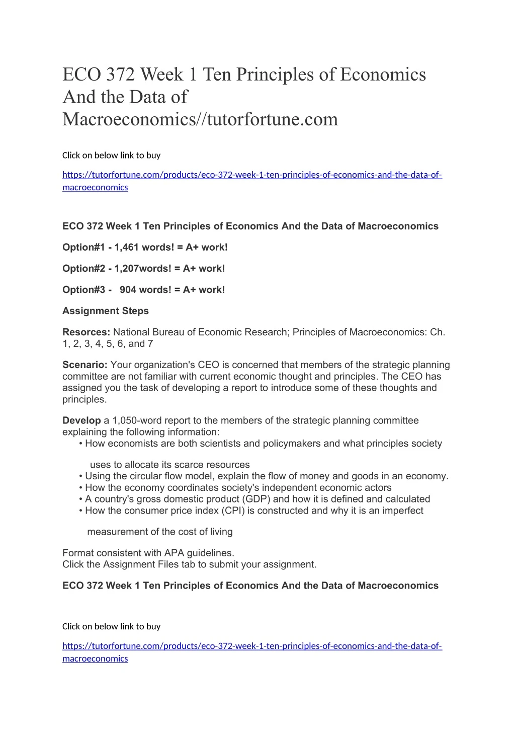 eco 372 week 1 ten principles of economics