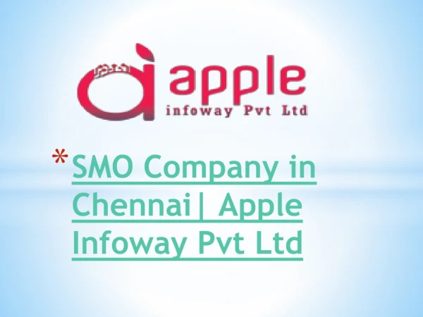 SMM company in Chennai|SMO Company in Chennai| Apple Infoway