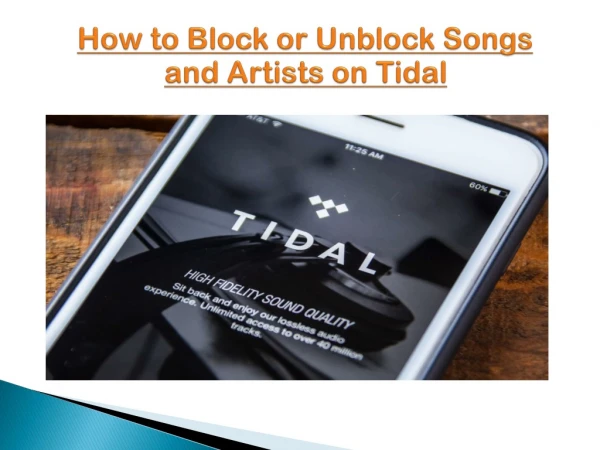 How to Block or Unblock Songs and Artists on Tidal