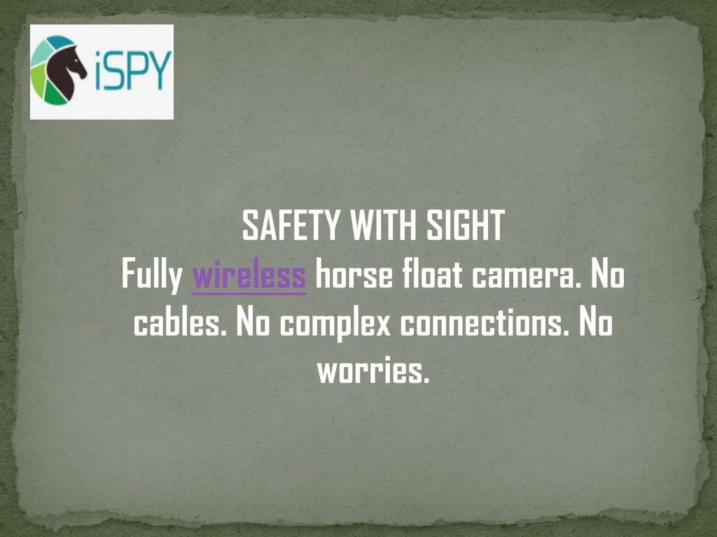 safety with sight fully wireless horse float