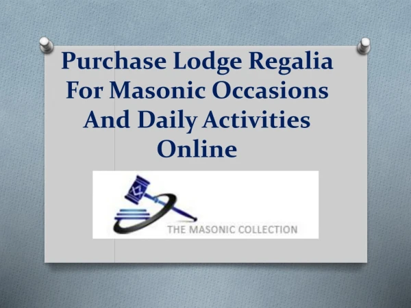 Purchase Lodge Regalia For Masonic Occasions And Daily Activities Online