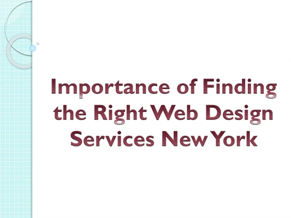 Importance of Finding the Right Web Design Services New York