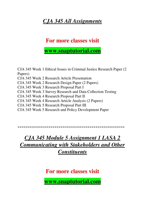 CJA 345 Education Organization-snaptutorial.com