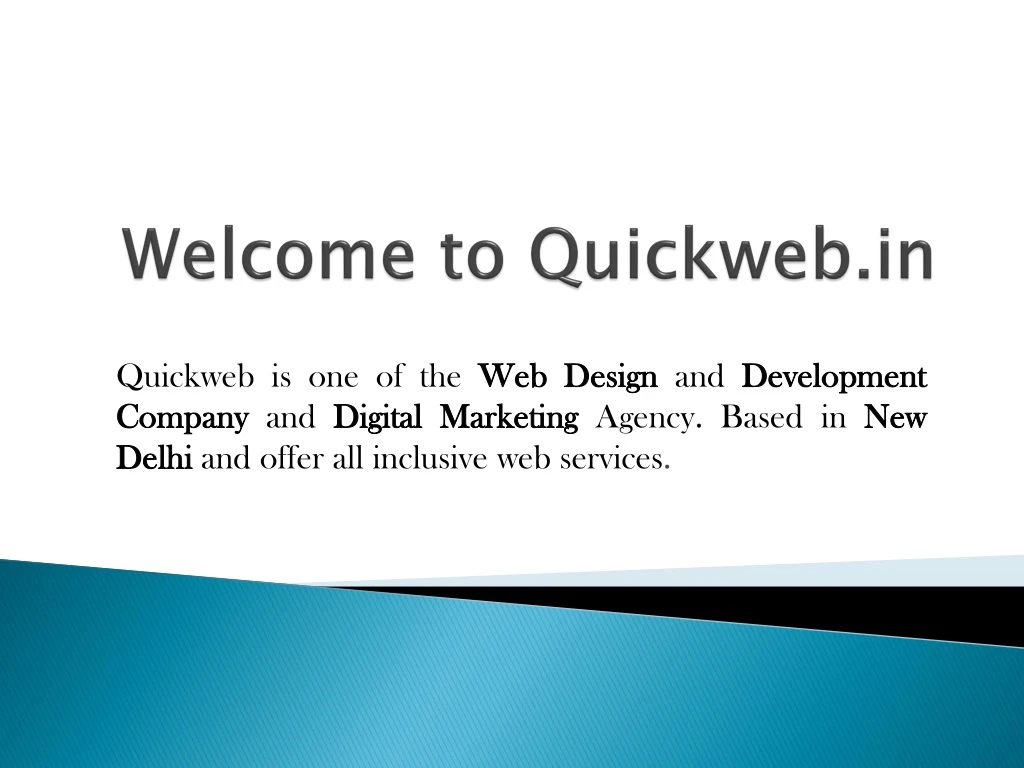 quickweb is one of the web company company
