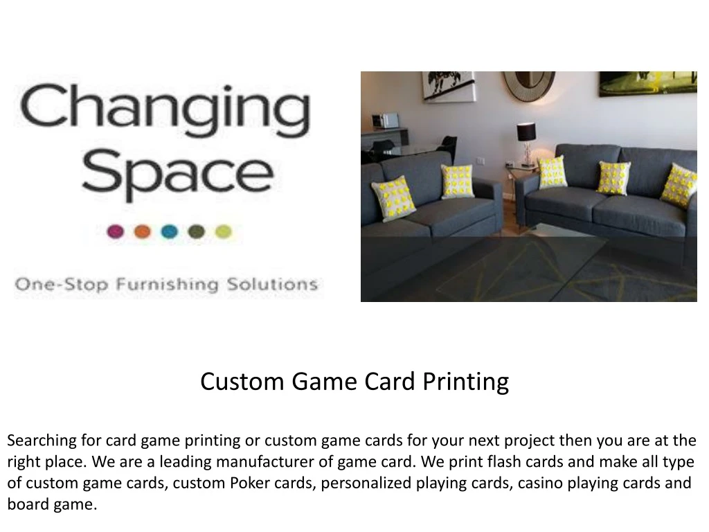 custom game card printing