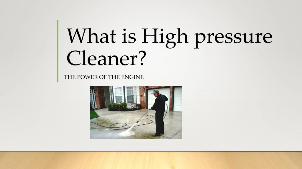 what is high pressure cleaner