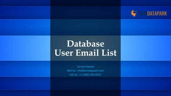 B2B Database Users Email List-Techdatapark