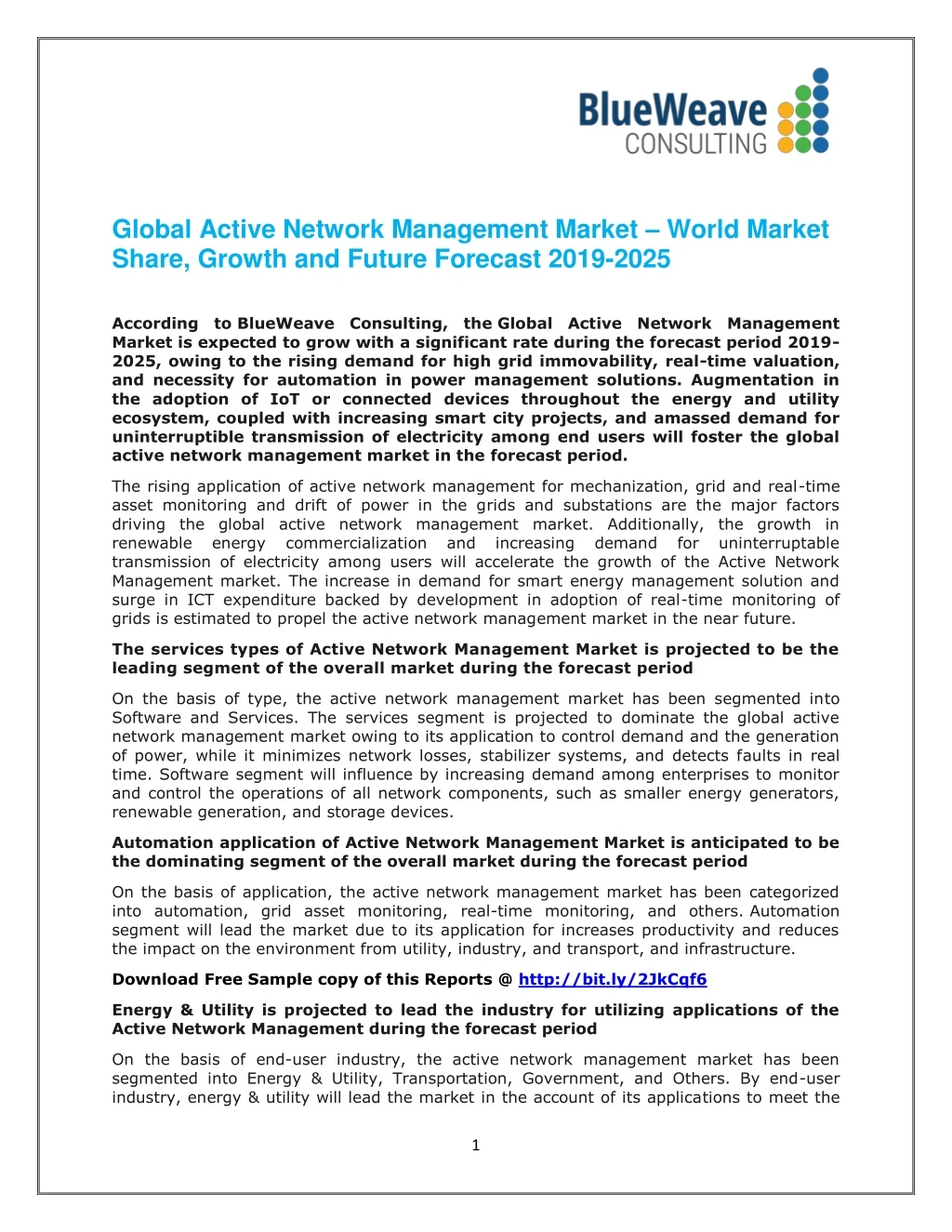 global active network management market world