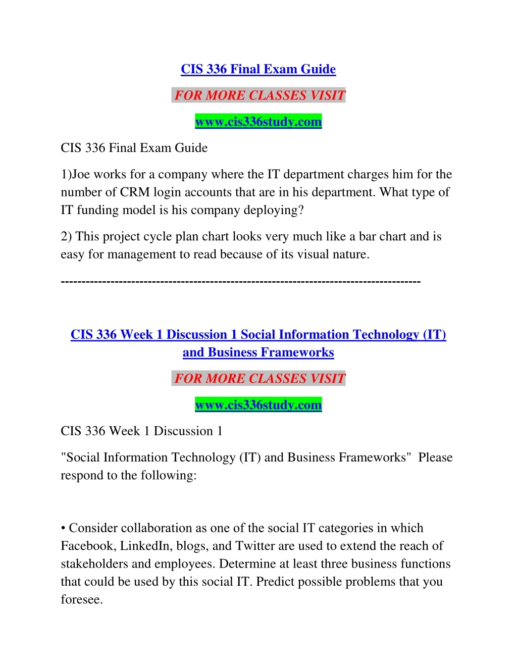 cis 336 final exam guide