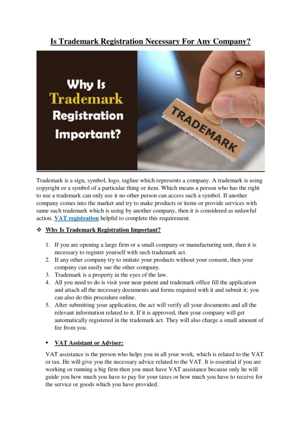 Is Trademark Registration Necessary For Any Company?
