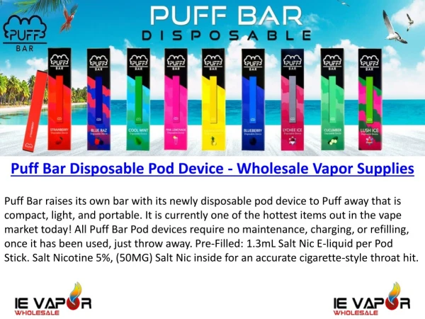 Puff Bar Disposable Pod Device - Wholesale Vapor Supplies