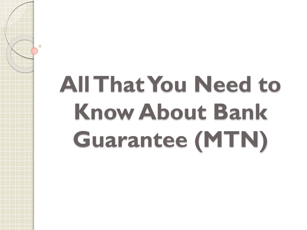 all that you need to know about bank guarantee mtn