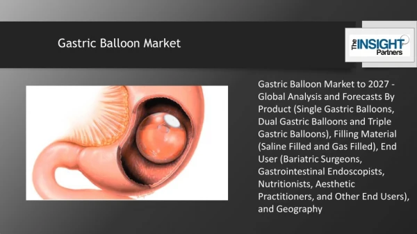 Gastric Balloon Market to Reach US$ 152.1 Mn in 2027