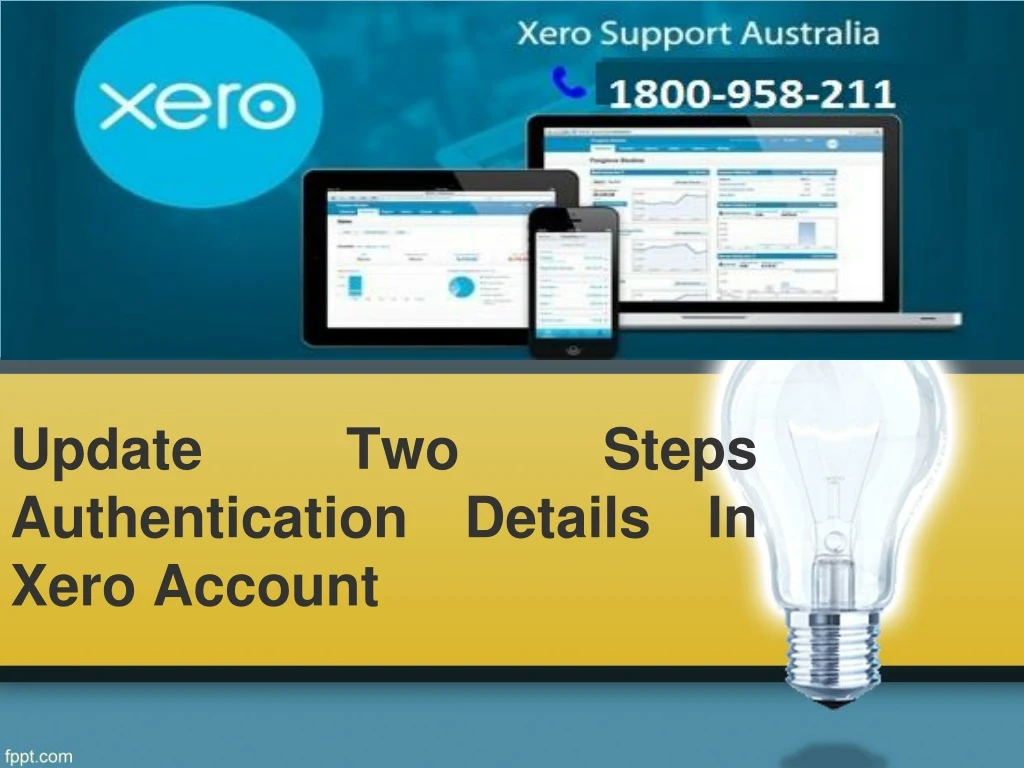 update two steps authentication details in xero account