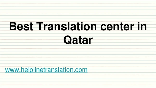 Best translation center in Qatar