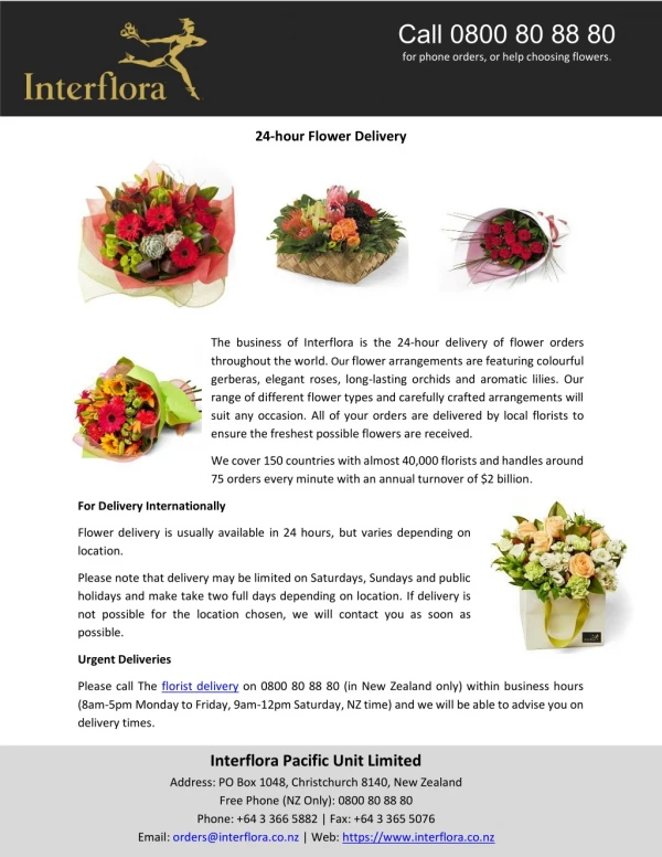 24-hour Flower Delivery
