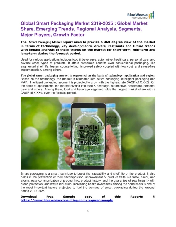 global smart packaging market 2019 2025 global