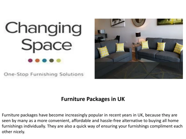 Furniture Packages in UK