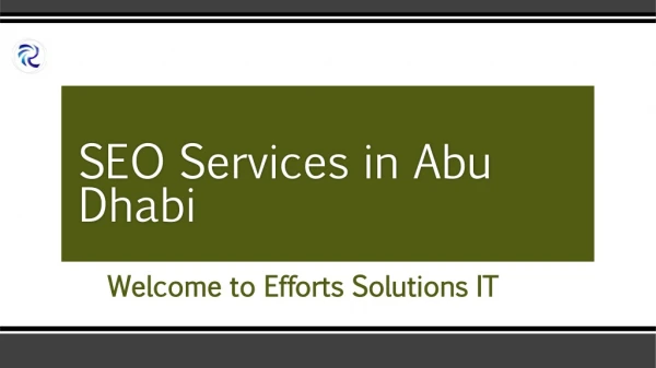 SEO Services in Abu Dhabi | Effortz