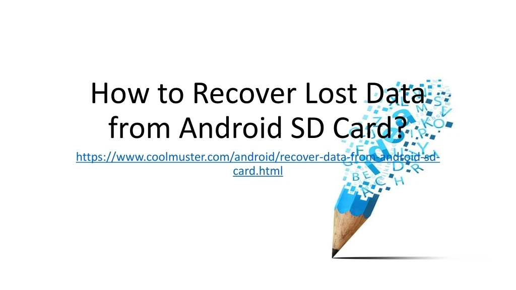how to recover lost data from android sd card