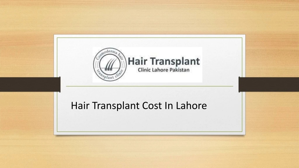 hair transplant c ost i n lahore