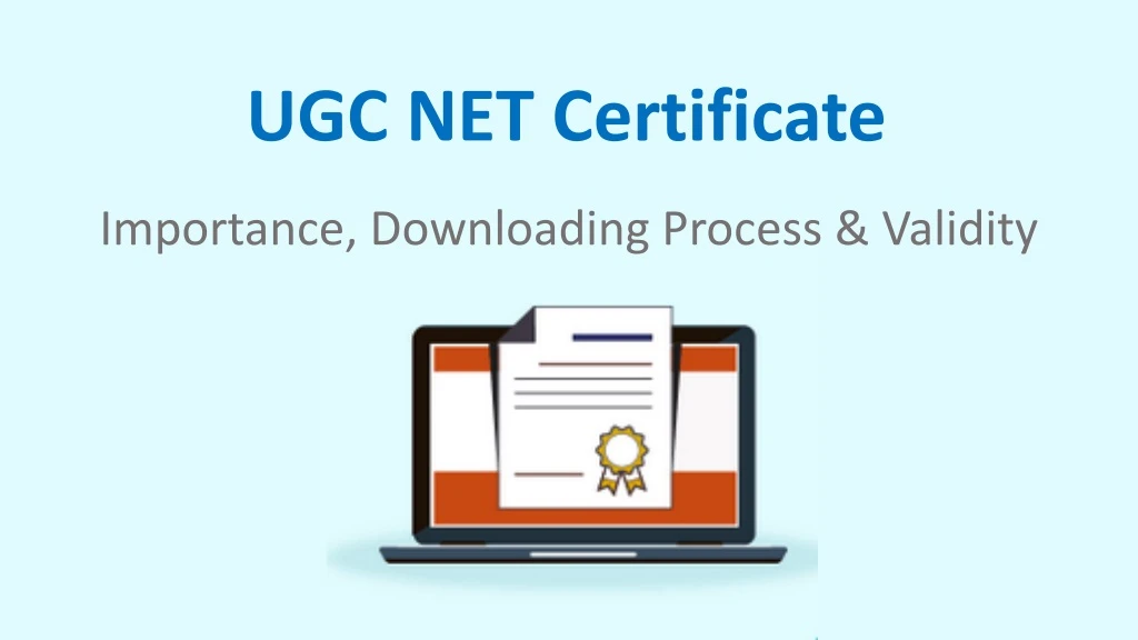 ugc net certificate