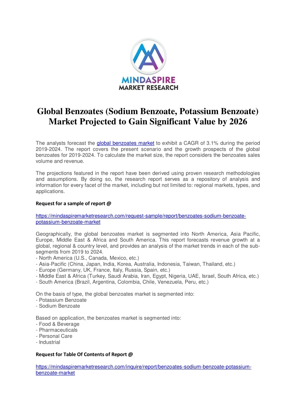 global benzoates sodium benzoate potassium