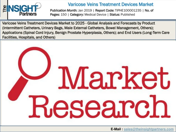 Varicose Veins Treatment Devices Market to 2025 - Global Analysis and Forecasts