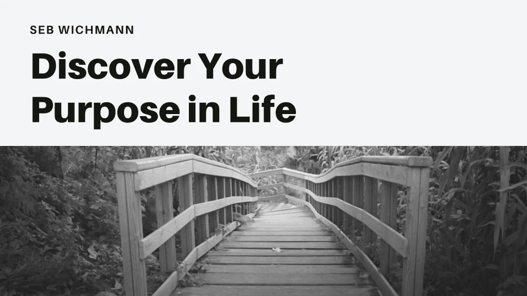 seb wichmann discover your purpose in life