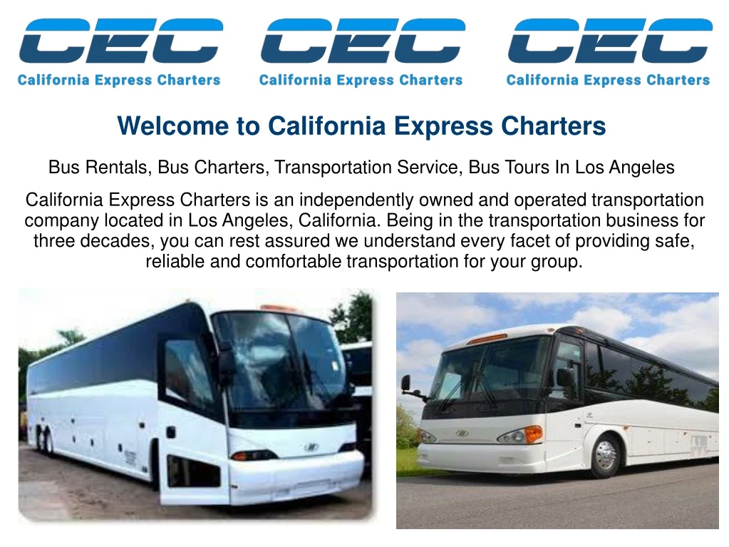 welcome to california express charters