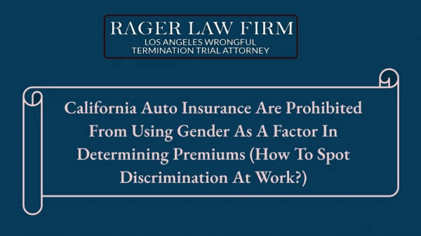 Jeffrey Rager Explains how To Spot Discrimination At Work