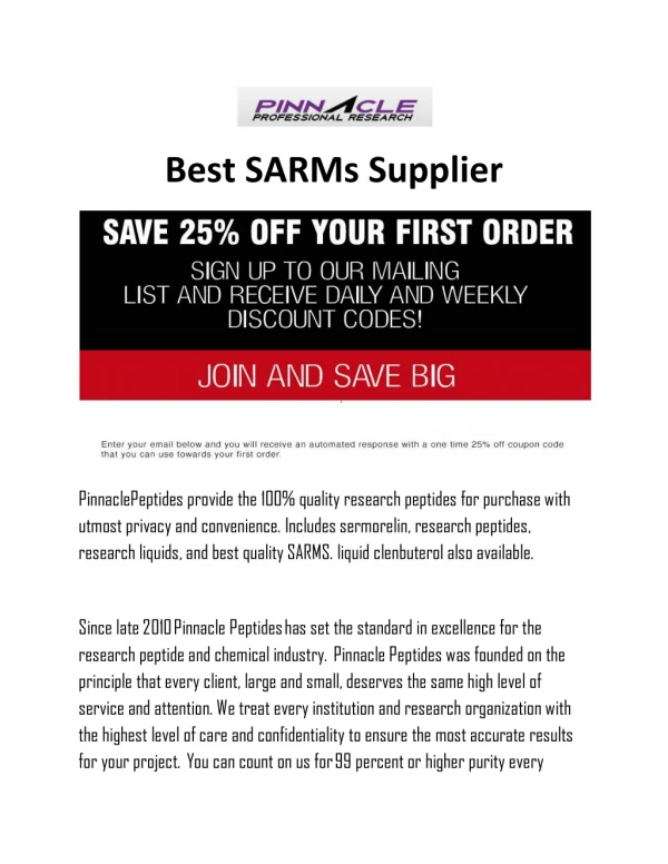 Best SARMs Supplier