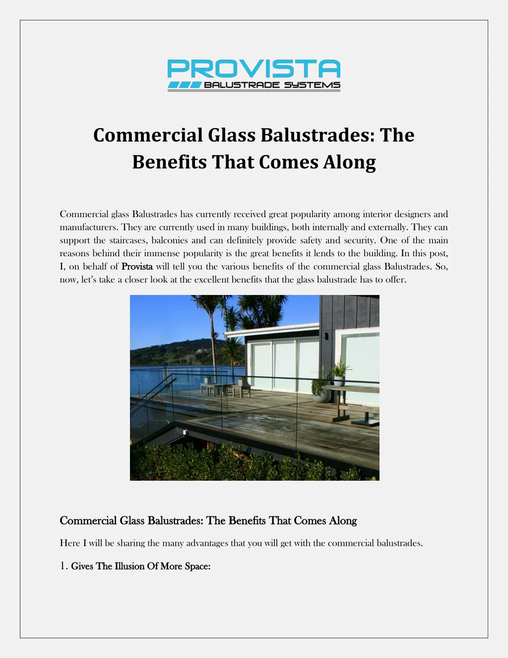 commercial glass balustrades the benefits that