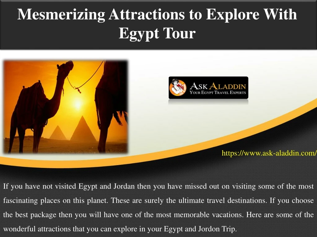 mesmerizing attractions to explore with egypt tour