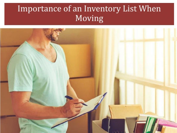 Reasons to Maintain Moving Inventory List