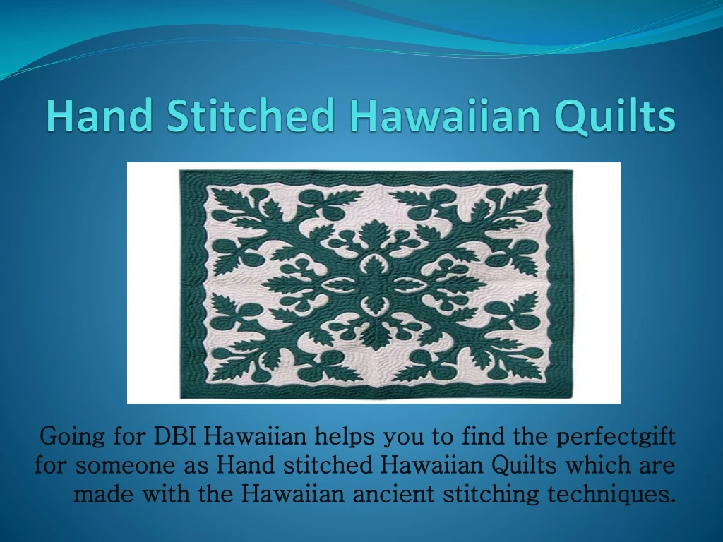 hand stitched hawaiian quilts