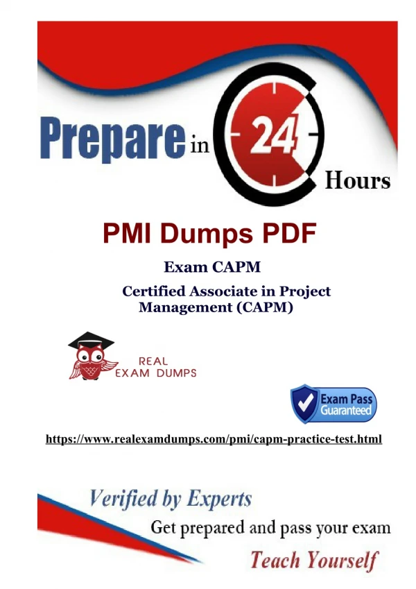 Become Proficient In PMI CAPM Exam With RealExamDumps.com
