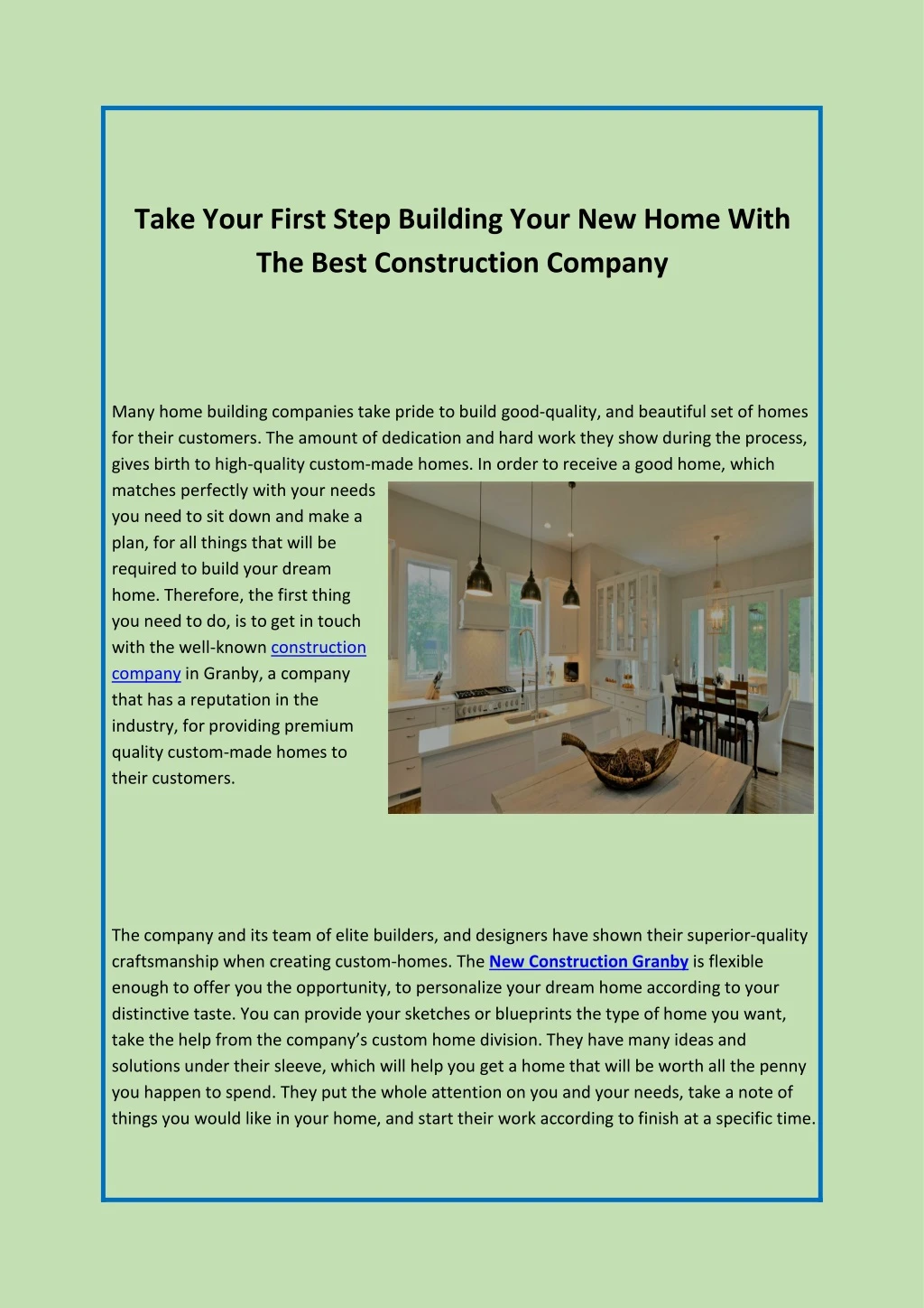 take your first step building your new home with