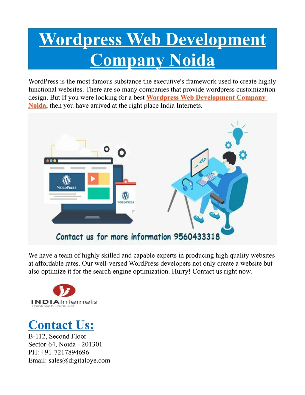 wordpress web development company noida