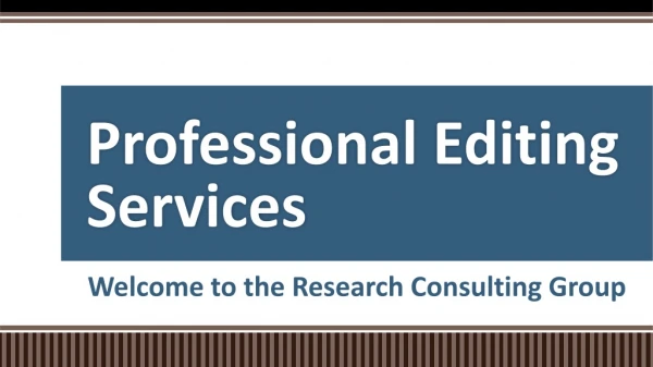 Get Professional Editing Services | The Research Consulting Group