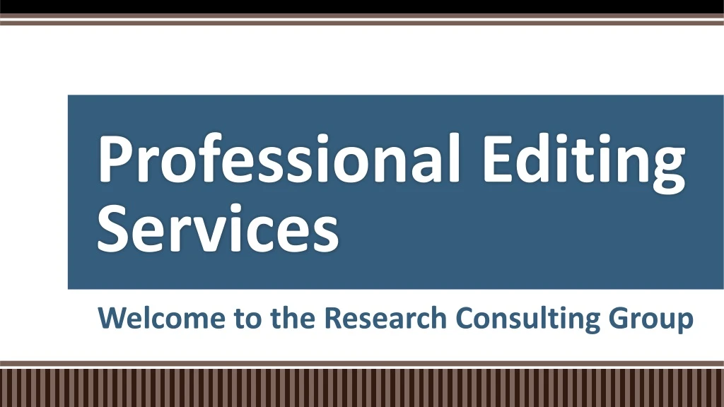 professional editing services