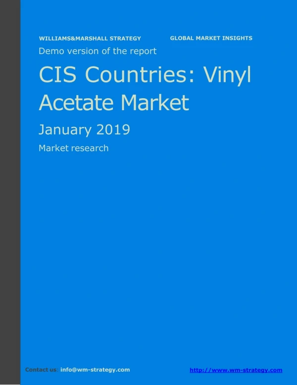 WMStrategy Demo CIS Countries Vinyl Acetate Market January 2019