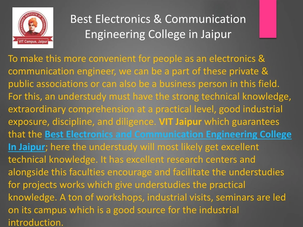 best electronics communication engineering college in jaipur