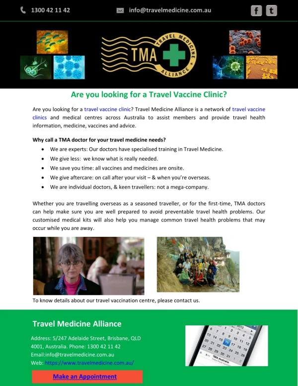 Are you looking for a Travel Vaccine Clinic?
