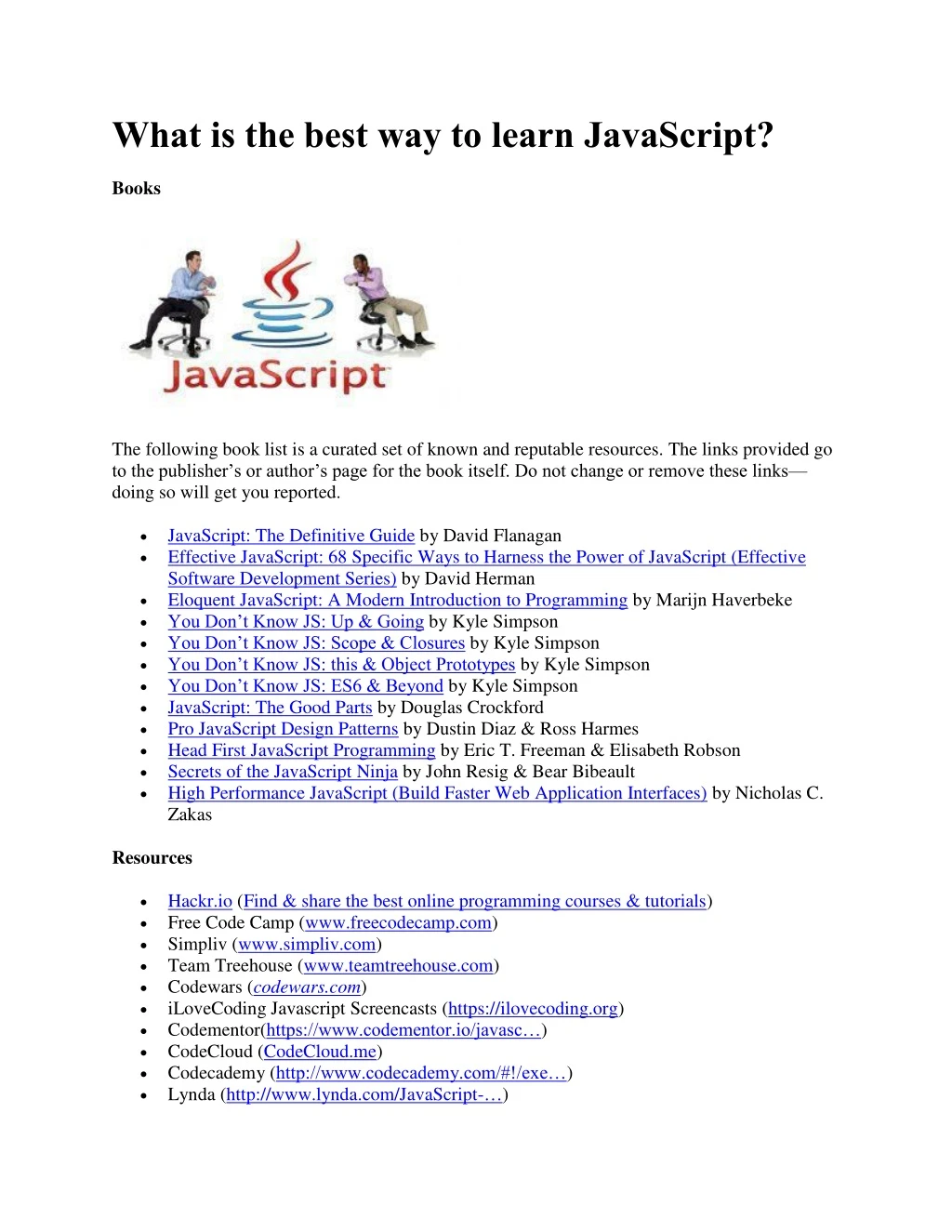 what is the best way to learn javascript